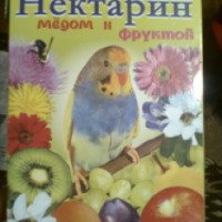 Натуральный витаминизированный корм для попугаев "Нектарин" с цветочной пыльцой медом и фруктой