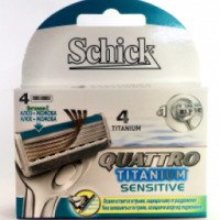 Лезвия для бритья Schick Quattro Titanium Sensitive