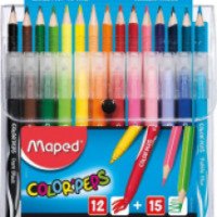 Набор цветных карандашей и фломастеров Maped Jungle (15/12 цветов)
