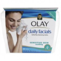 Очищающие одноразовые салфетки Olay Daily Facials для комбинированной и жирной кожи