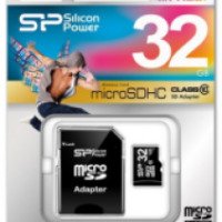 Карта памяти Silicon Power 32Gb MicroSDHC Class10 SP032GBSTH010V10-SP