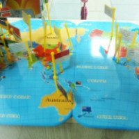 Настольна игра для детей SIBB "Карта мира и флажками"