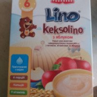 Каша пшеничная Lino Keksolino с печеньем, витаминами и яблоком