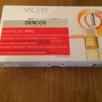 Восстанавливающие ампулы против выпадения волос Vichy Dercos Technique Aminexil Pro