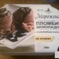 Мороженое Петрохолод "Пломбир шоколадный с шоколадным топпингом"