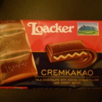 Молочный шоколад Loacker Cremkakao