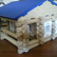 Деревянный конструктор Усадьба домик из настоящих бревнышек Ранок