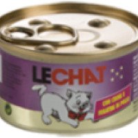 Корм для кошек Lechat с мясом и куриной печенью