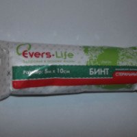 Бинт Эвтекс марлевый медицинский стерильный Evers+Life