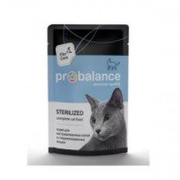 Влажный корм для стерилизованных и кастрированных кошек Probalance