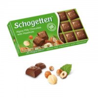 Шоколадка Schogetten Alpine milk chocolate with hazelnuts