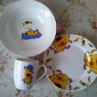 Набор детской посуды Кубаньфарфор "Гав-гав" 3 в 1