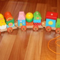 Деревянная игрушка-конструктор Edufun "Поезд"
