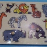 Пазл деревянный Zhejiang Hongji Toys Manufacture "Животные"