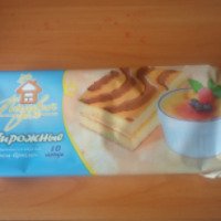 Пирожное Пышкин дом бисквитное со вкусом "Крем-брюле"