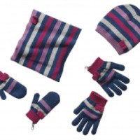 Комплект шапочка+шарф+перчатки Vertbaudet