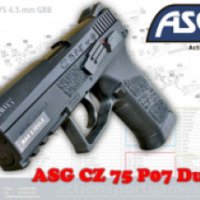 Пневматический пистолет ASG CZ75 P07 Duty Blowback