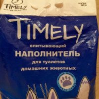 Впитывающий наполнитель для туалетов домашних животных "Timely"