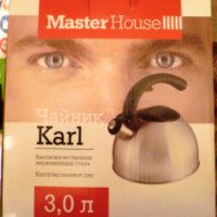 Чайник из нержавеющей стали со свистком Master House Karl