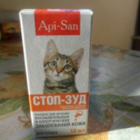 Препарат для лечения воспалительных и аллергических заболеваний кожи Api-San СТОП-ЗУД для кошек и собак
