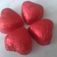 Конфеты Победа вкуса "Сердечки шоколадные с ореховым кремом"
