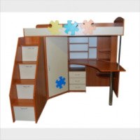 Кровать-чердак Ателье детской мебели "Конструктор"