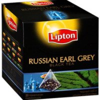 Чай черный Lipton Russian Earl Grey c цитрусовыми и лепестками васильков