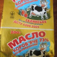 Масло коровье Дживальдис сладкосливочное крестьянское 73%