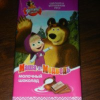 Молочный шоколад "Маша и медведь" кондитерское объединение Славянка