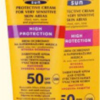 Защитный крем Eva Sun SPF 50 для очень чувствительных участков кожи