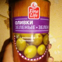 Оливки зеленые c косточкой Fine Life