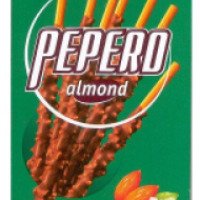 Соломка в шоколадной глазури с миндалем "PEPERO almond"