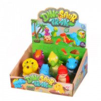 Набор из 6 резиновых игрушек с пищалкой Yako Toys "Dinosaur Prak"