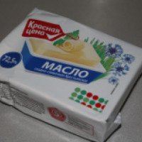 Масло сладко-сливочное Красная цена "Крестьянское"