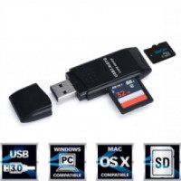 Адаптер-картридер Malloom USB 3.0 для двух SD