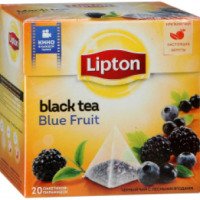 Чай Lipton черный байховый ароматизированный "Blue Fruit" с кусочками ягод
