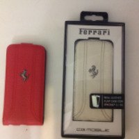 Чехол кожаный Ferrari для смартфона Apple iPhone 5,5S
