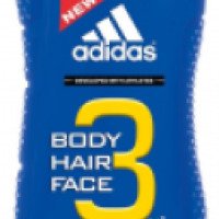 Гель для душа, шампунь и гель для умывания для мужчин Adidas Body-Hair-Face Sport Energy