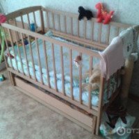 Детская кроватка без лака "Гойдалка"