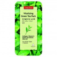 Маска с зеленым чаем Purederm Vitalizing Green Tea pack