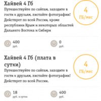 Интернет-опция Билайн "Хайвей 4 Гб" (Россия)