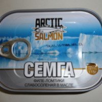 Семга слабосоленая в масле филе-ломтики Arctic Salmon