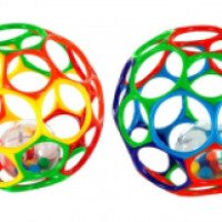 Мяч Oball с шариком-погремушкой Bright Stars