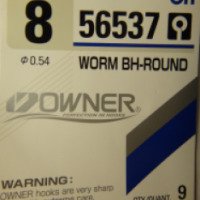 Рыболовные крючки Owner Worm BH-Round