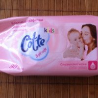 Влажные детские очищающие салфетки Cotte soft care Kids с алоэ вера