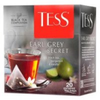 Черный чай Tess Earl Grey Secret с ароматом бергамота и ванили