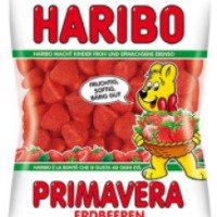 Жевательный клубничный зефир Haribo Primavera Erdbeeren
