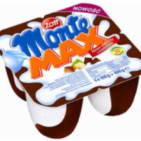 Десерт Zott Monte Max молочный составной с шоколадом и лесными орехами