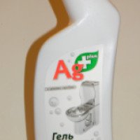 Гель для чистки туалета Ag+Plus Антибактериальный с ионами серебра