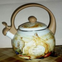 Эмалированный чайник со свистком Kettle "Oliva"